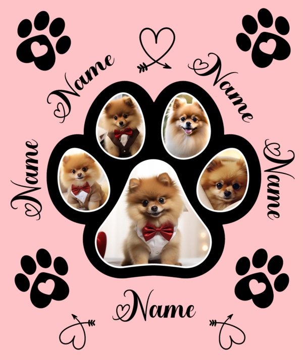 Paw Print Photo Blanket - Image 2